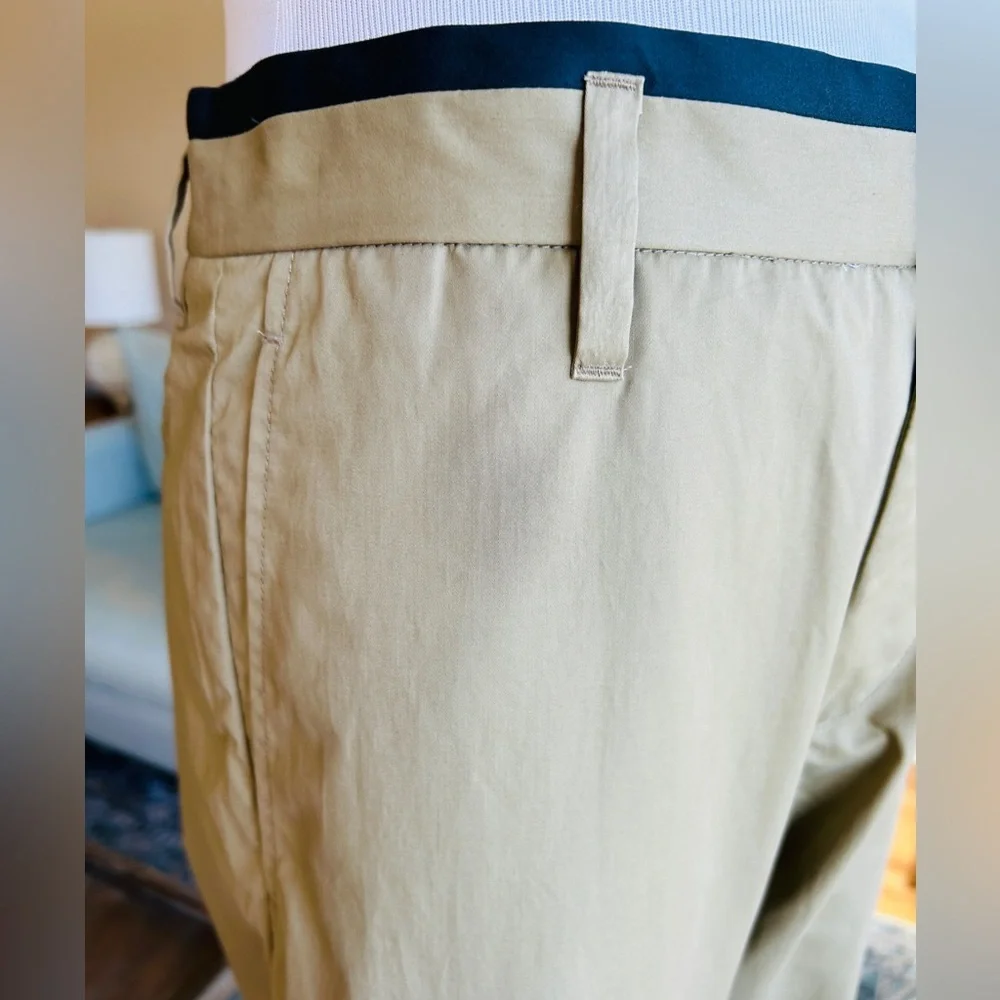 Marc by Marc Jacobs Men's 30x34 Shane Fit Slim Chino Pants Khaki Black Stripe